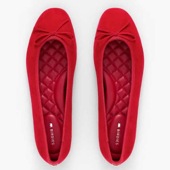 Birdies Shoes - Birdies Hummingbird in Red Suede